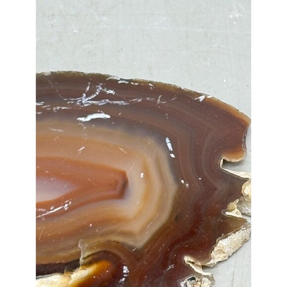 Polished Banded Agate Slice With Natural Edges & Earthy Tones READ - Picture 3 of 10
